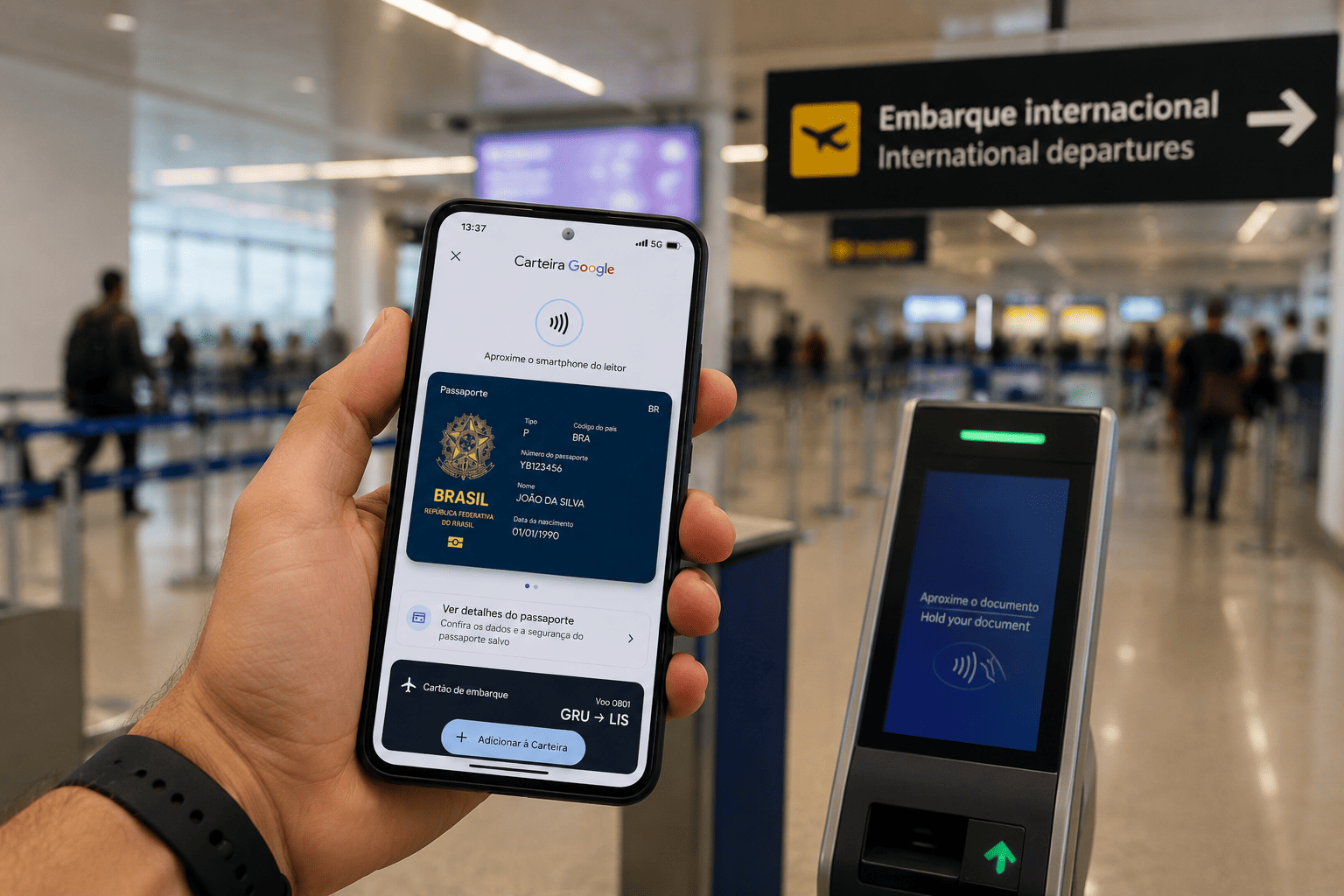 passaporte digital na Carteira Google