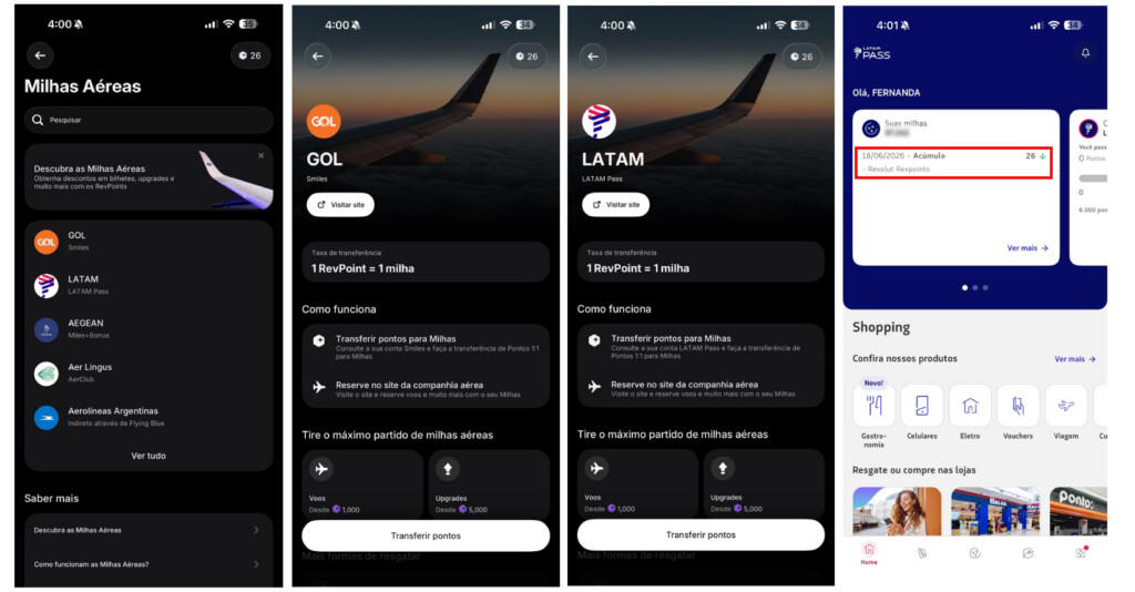revolut revpoints latam pass smiles