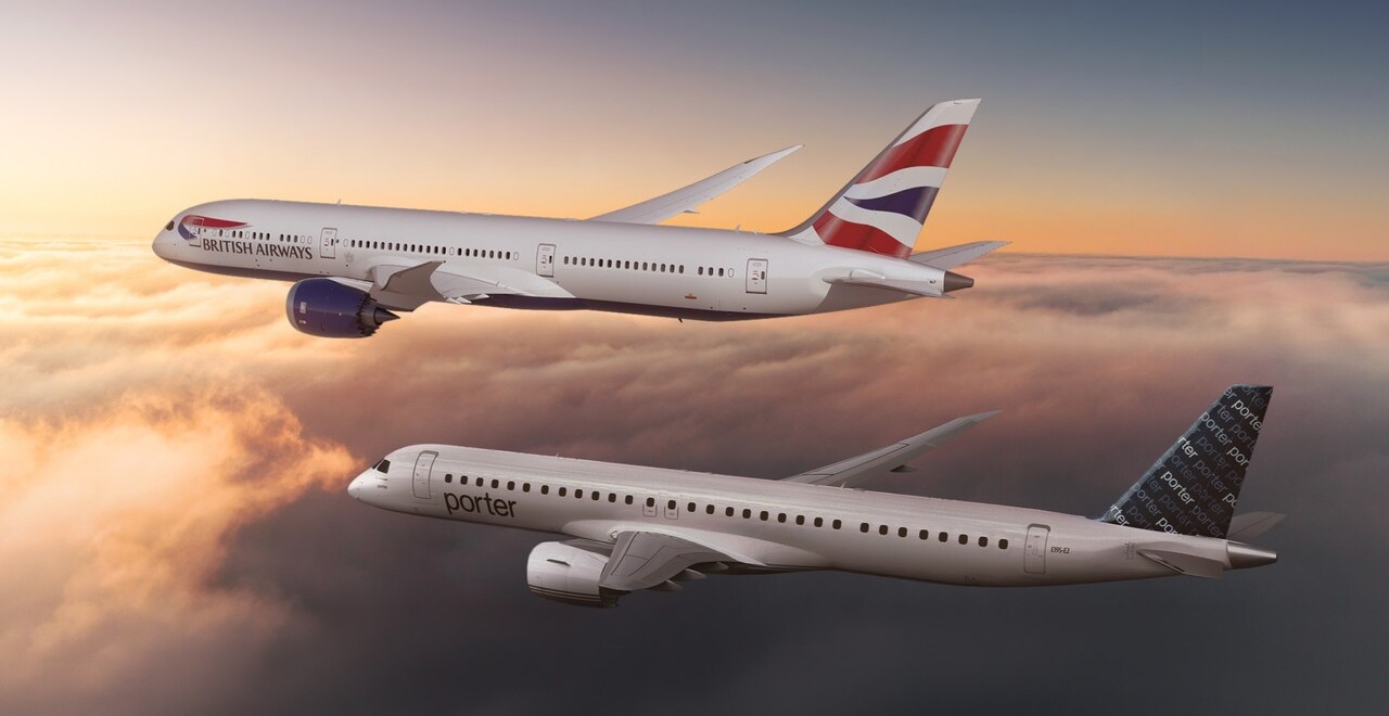 british airways codeshare porter airlines