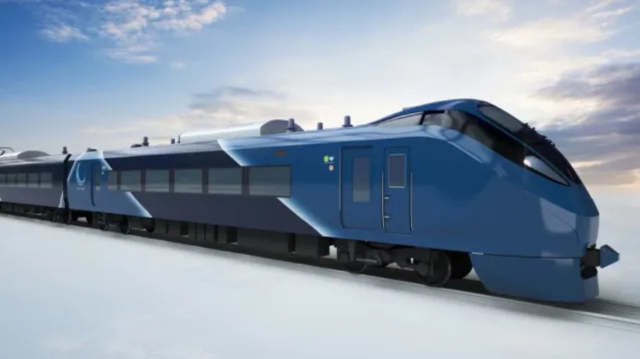 trem luna azul japão
