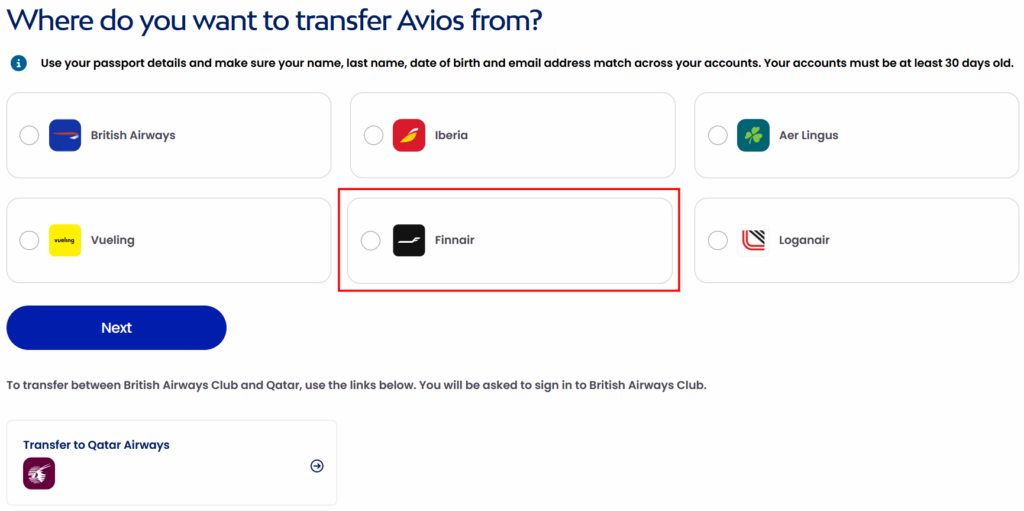 avios finnair plus