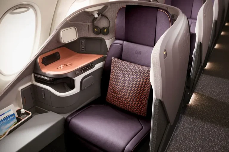 seleção de assento classe executiva singapore airlines