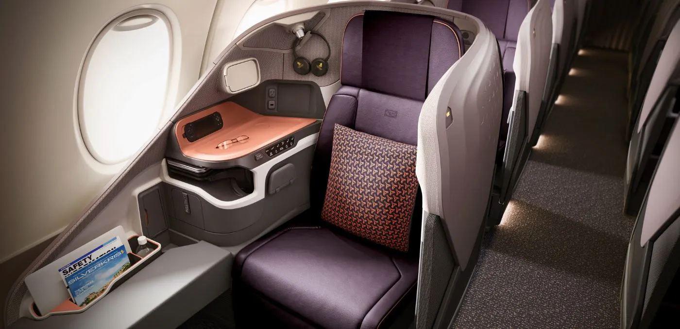 seleção de assento classe executiva singapore airlines