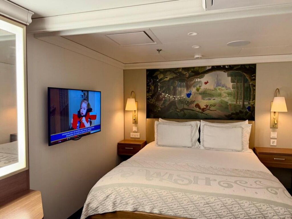 Cabine interna no Disney Wish. Créditos: Lais Roani cruzeiro da disney